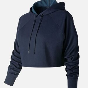 New Balance Dark Blue Cropped Hoodie